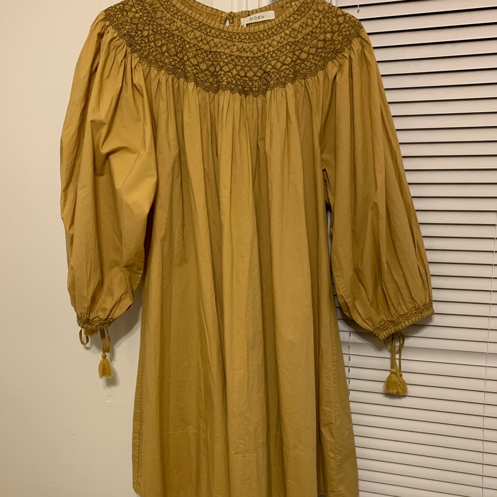 Doen Theda Dress New With Tags XS Mustard Wheat